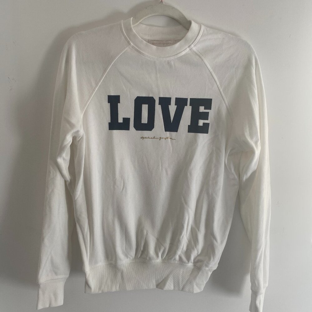 Spiritual Gangster White Love Sweatshirt XS